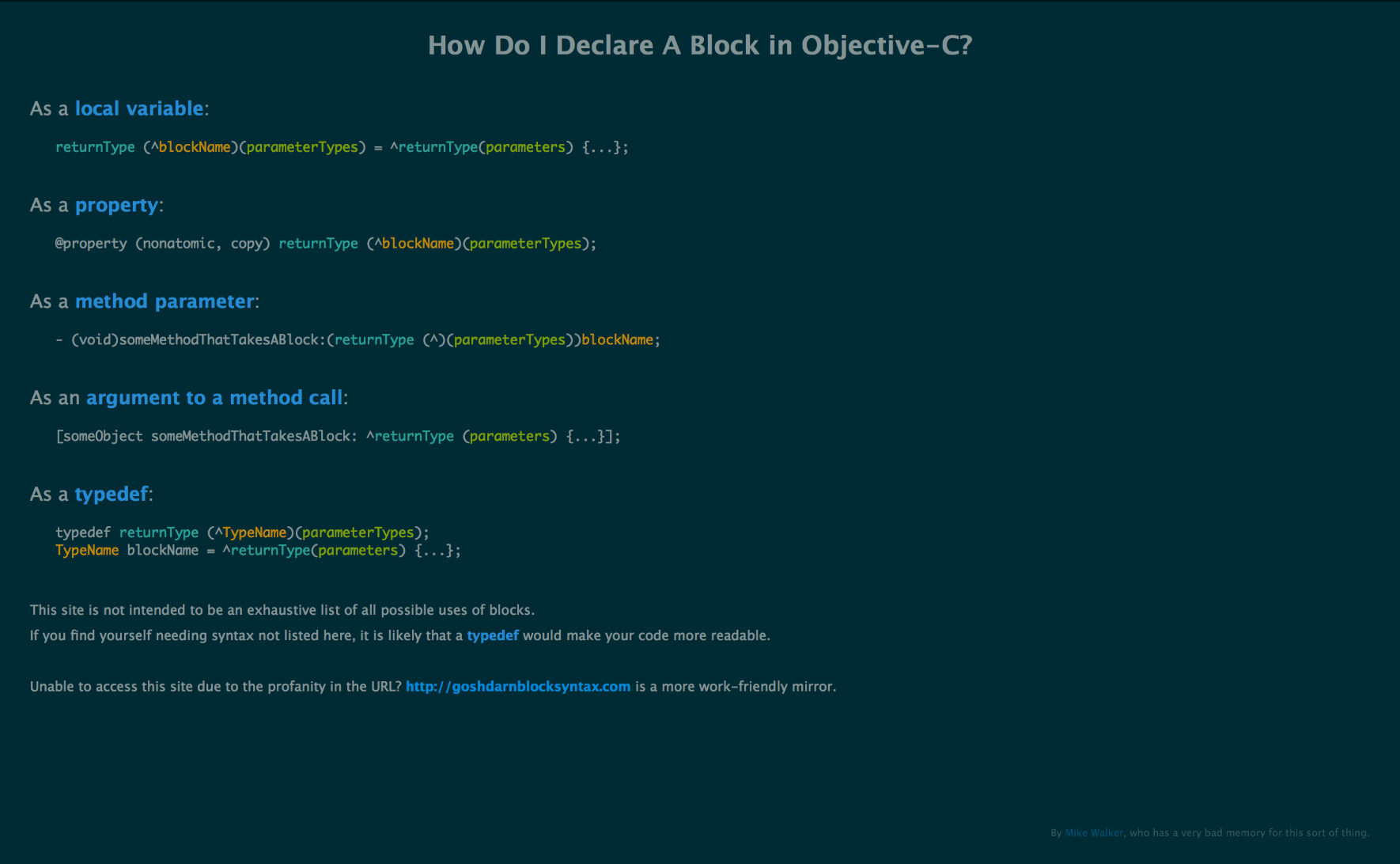 Objective-C でのブロックの宣言 | moonxseed
